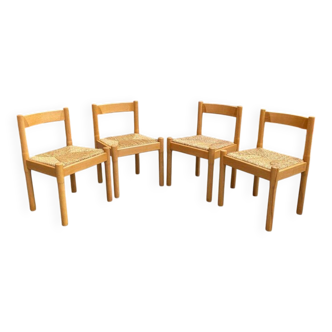 Magistretti - série de 4 chaises Carimate authentique