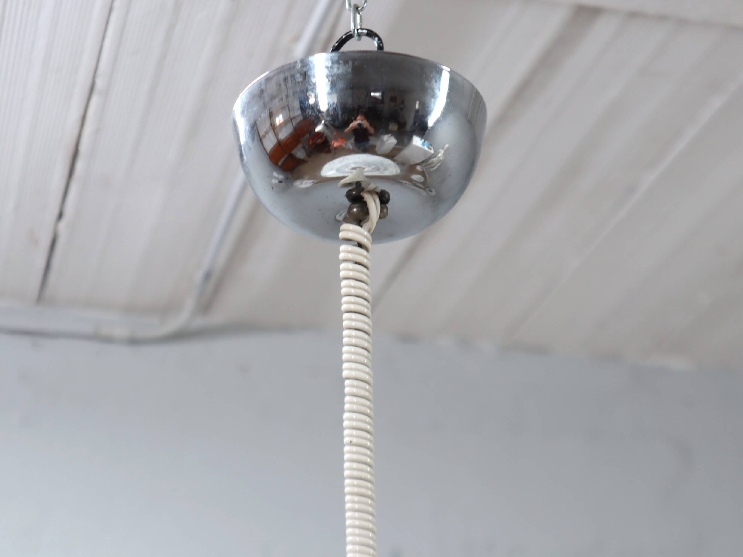 Space Age VeLuce Murano hanging disc lamp 1960s, set of 4