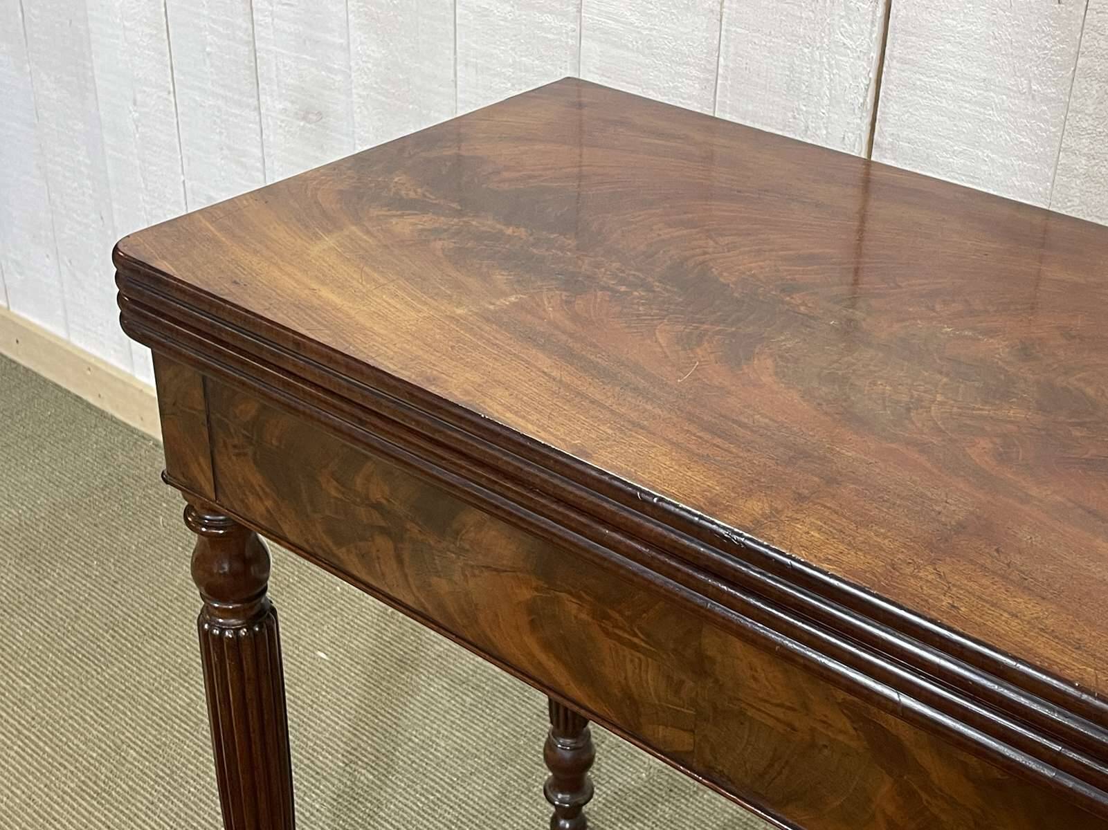 Louis Philippe 19th-century gaming table in mahogany.