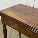 Louis Philippe 19th-century gaming table in mahogany.
