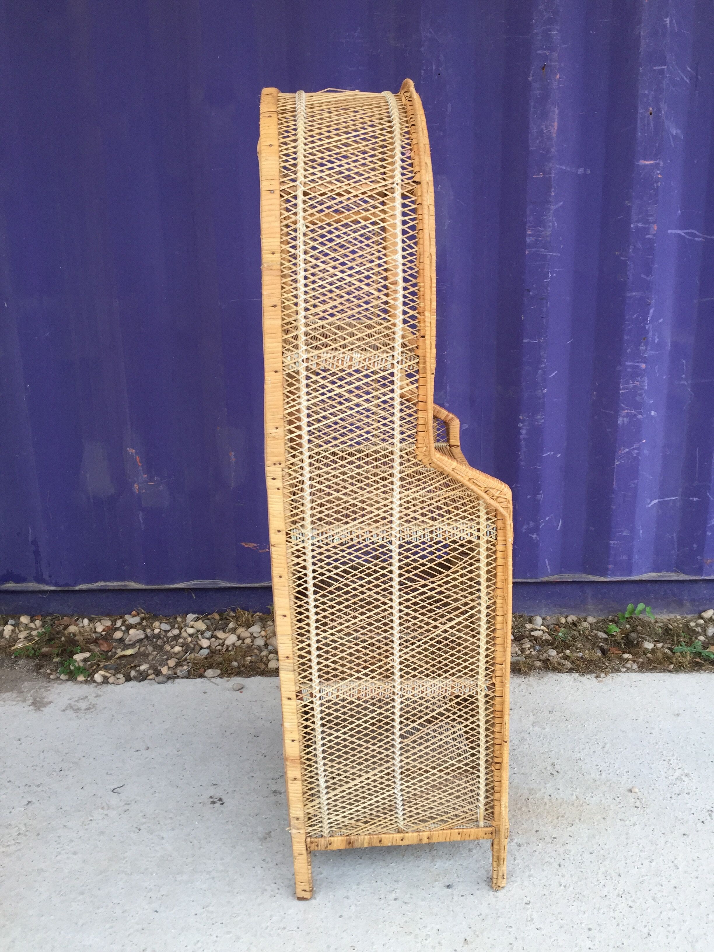 Pomaré-style wicker shelf "Emmanuelle"