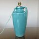 Turquoise cracked ceramic "amphora" lamp, numbered 50 60s
