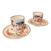 Lunéville : 2 tasses modèle Mésange