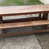 Farmhouse table and its 2 benches