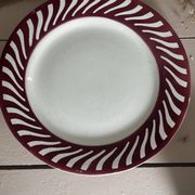 Ancienne assiette en faïence creil et montereau décor 522