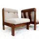Guilleumas armchair. Upholstered in raw. Spain 70s