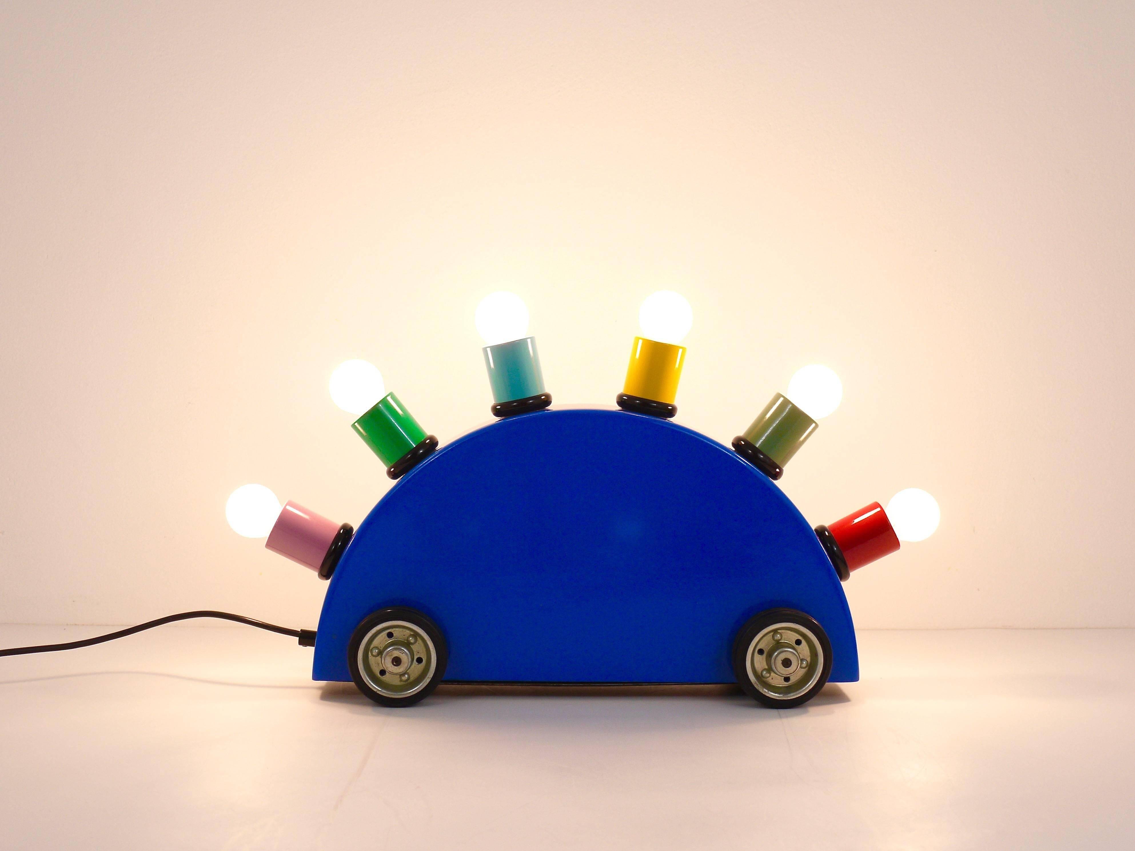 Martine Bedin 1st Edition Super Lamp, Memphis Milano, Postmodern, Italy, 1980s