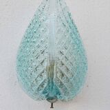 Set of 2 Rare Wall light Blue Jewel Murano Glass Leave by Barovier e Toso, 1950s