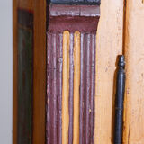 Restored Biedermeier Wardrobe, Spruce, Preserved Original Paintings, Czechia, 1800s