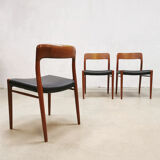 Midcentury design dining chairs Niels Moller Møbelfabrik