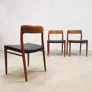 Chaises à manger design du milieu du siècle Niels Moller Møbelfabrik