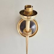 Paire d'appliques opaline et laiton 1950