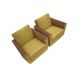Ensemble de 2 fauteuils vintage verts des années 1970.