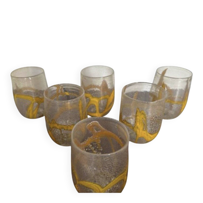 Set de verres en verre de Murano