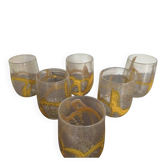 Set of Murano glass glasses