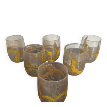 Set of Murano glass glasses