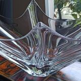 Large crystal fruit bowl signed daum