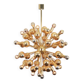 Lustre Sputnik espace en laiton de l'âge spatial par Cosack, Allemagne, années 1970