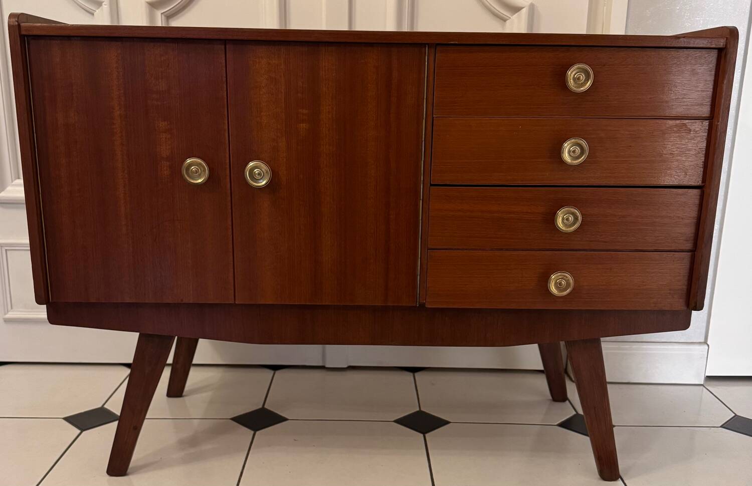 Vintage sideboard with compass feet