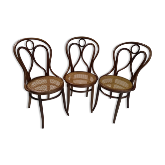 Suite de 3 chaises de bistrot Fischel 1900