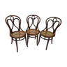 Suite de 3 chaises de bistrot Fischel 1900