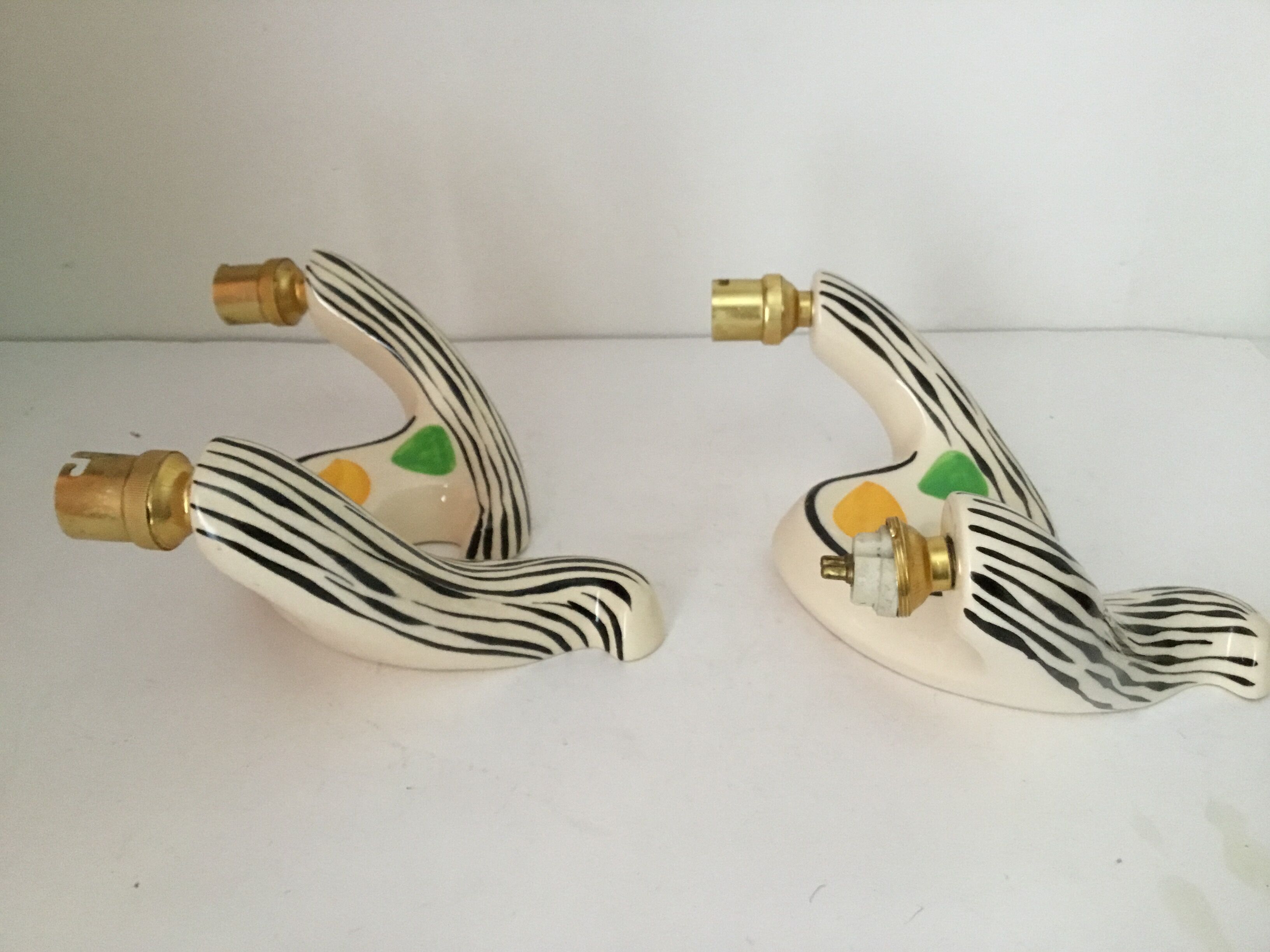 Wall light in vintage earthenware