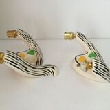 Wall light in vintage earthenware