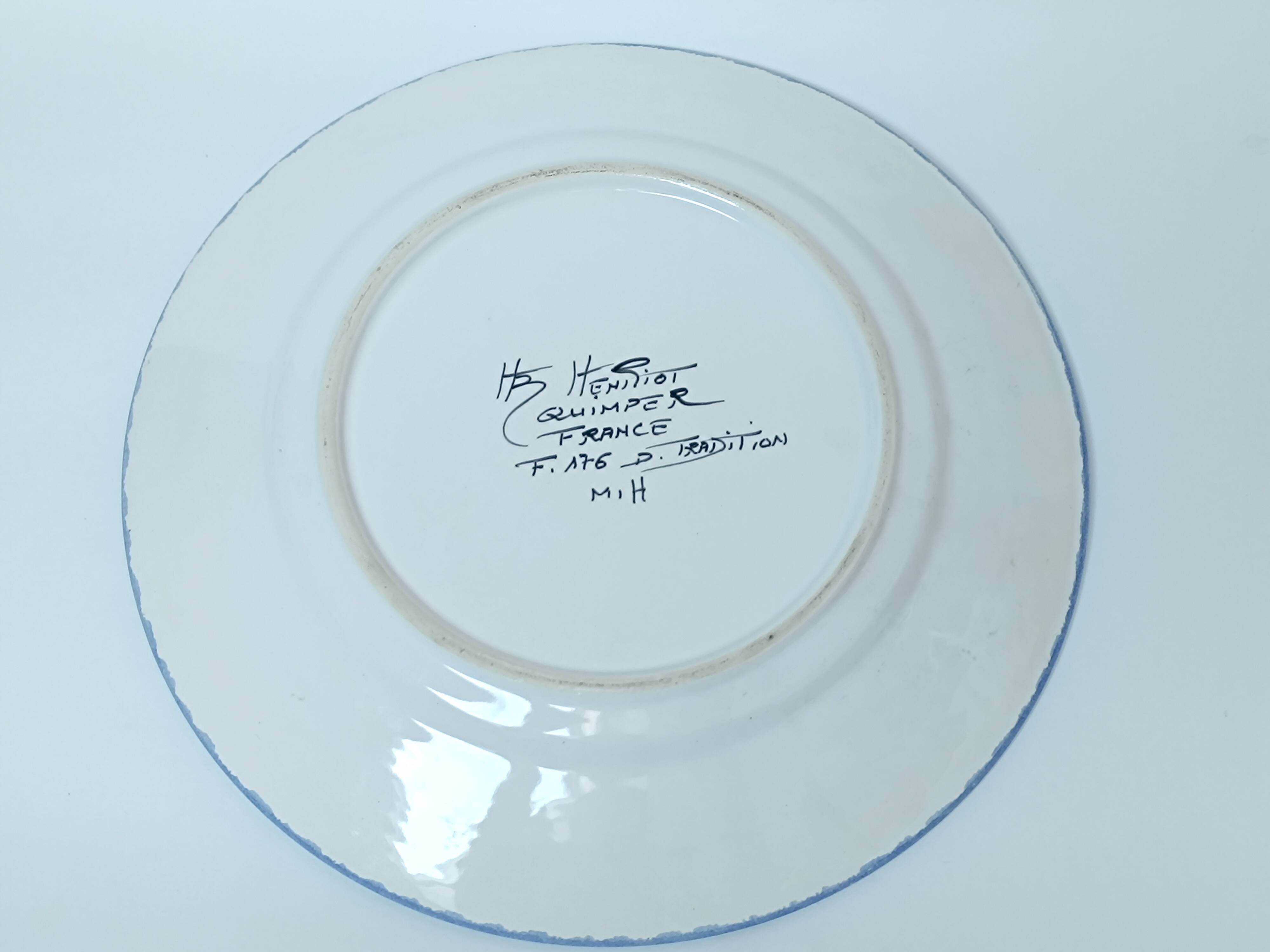 Assiette plate HB Henriot