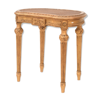 Golden wooden canné stool