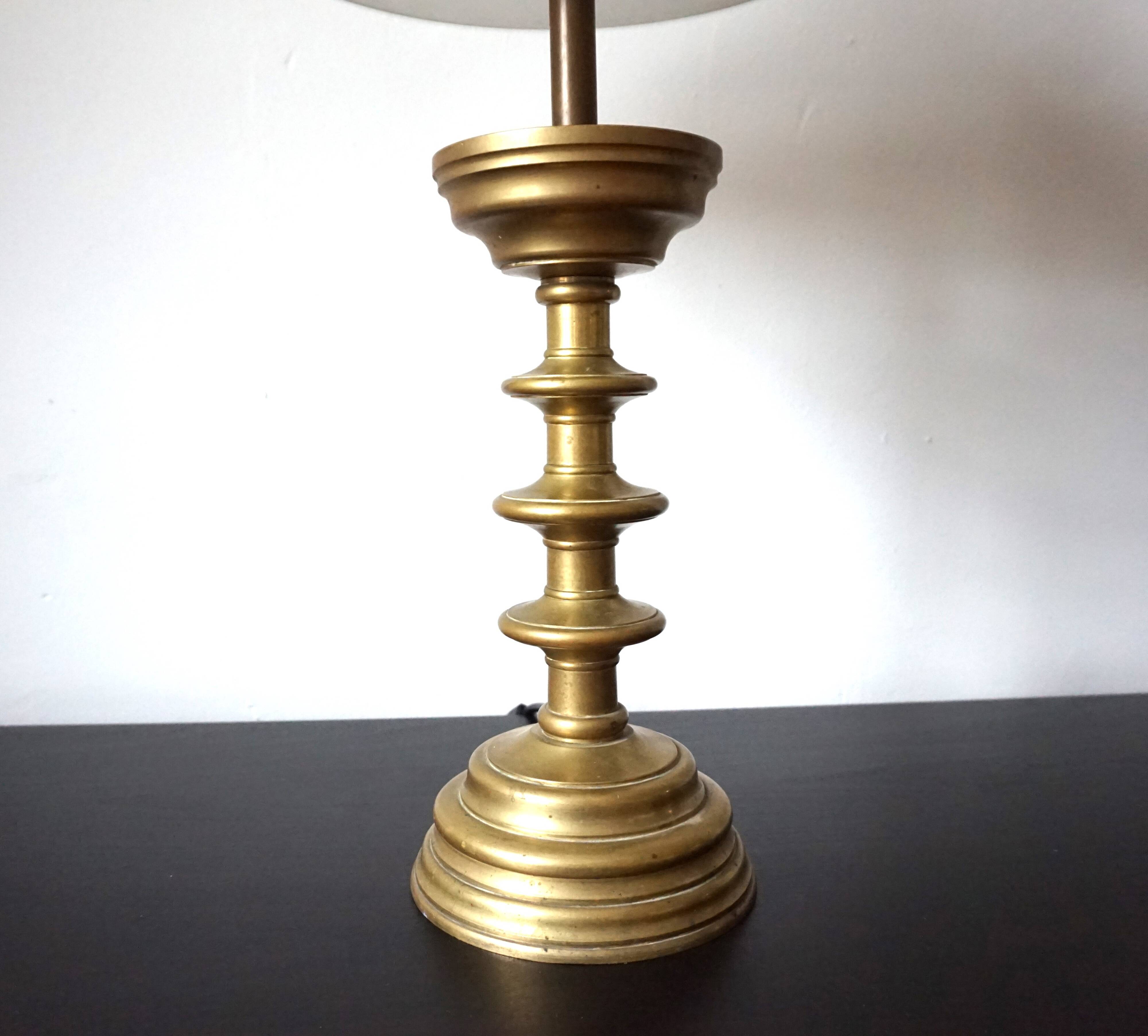 Lampe de Table Empire Art Nouveau en Laiton
