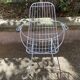 4 vintage 60s garden armchairs in white metal