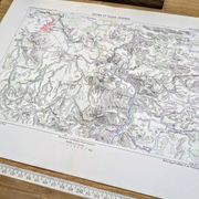 Dresden and Saxon Switzerland, original map printed in 1879.