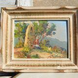 Fortuné Car (1905-1970) painting of a Provençal landscape, oil on canvas.