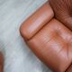 Sapporo cognac leather armchairs by Mobil GIRGI 1970s