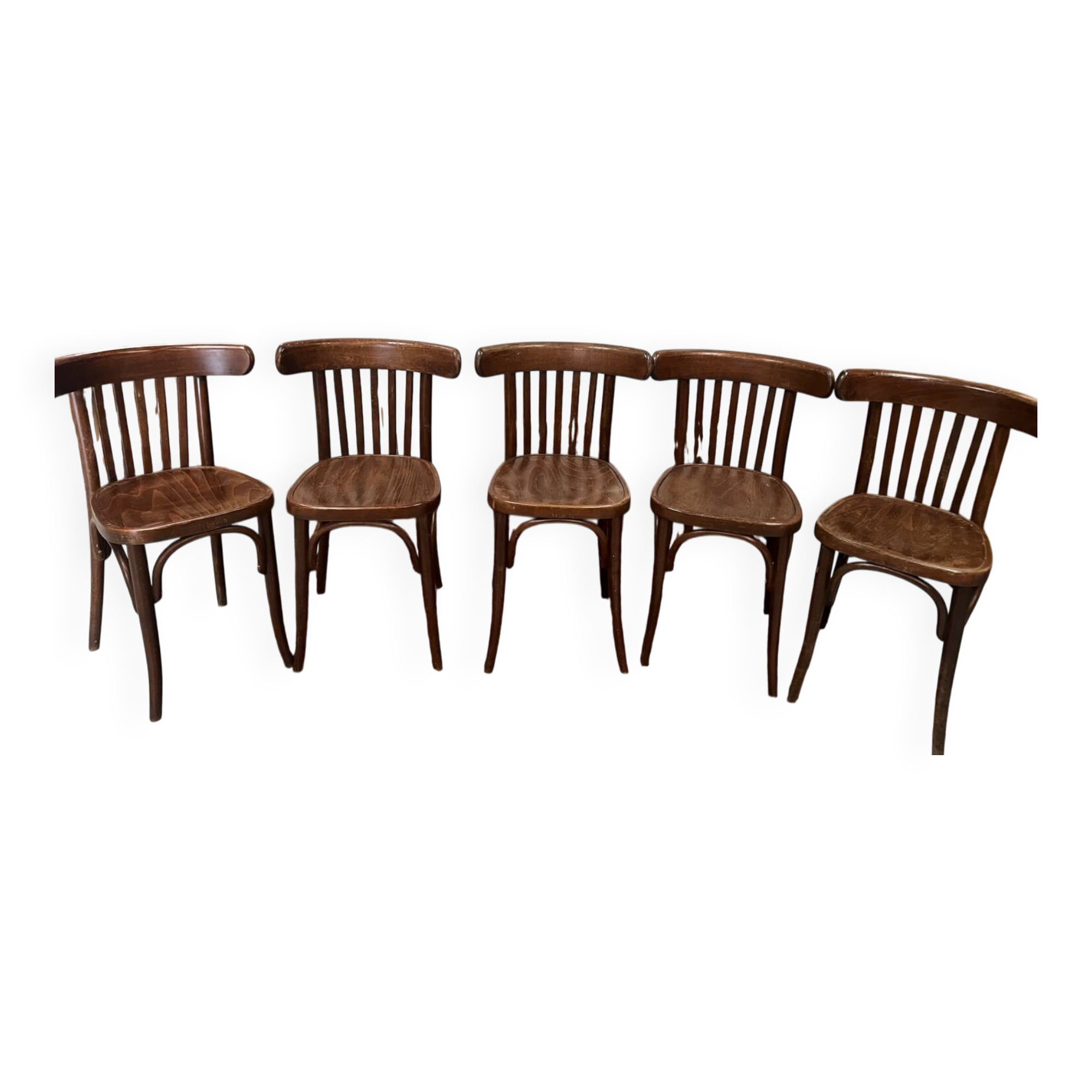 Antique Baumann bistro chairs x 5