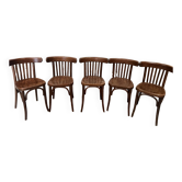 Antique Baumann bistro chairs x 5