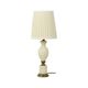 Vintage Empire Alabaster Brass Table Lamp White Lampshade 38cm