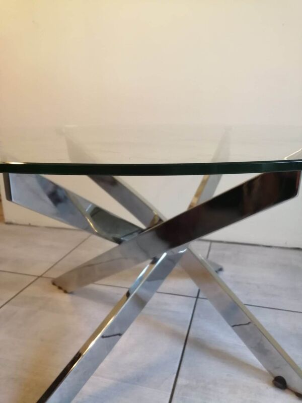 Table basse ronde années 80/90