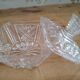 Art Deco style chiseled molded glass candy box