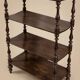 Antique turned walnut shelf