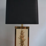 Pied de lampe années 70 de Philippe Cheverny en résine laiton et bronze