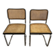 Pair of black Cesca chairs by Marcel Breuer