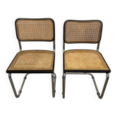 Paire de chaises Cesca Marcel Breuer noires
