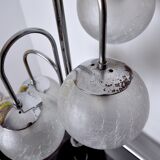Art-deco chrome lamp, 4 globes, 1960