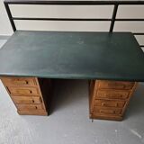 Antique oak administration desk with chest of drawers