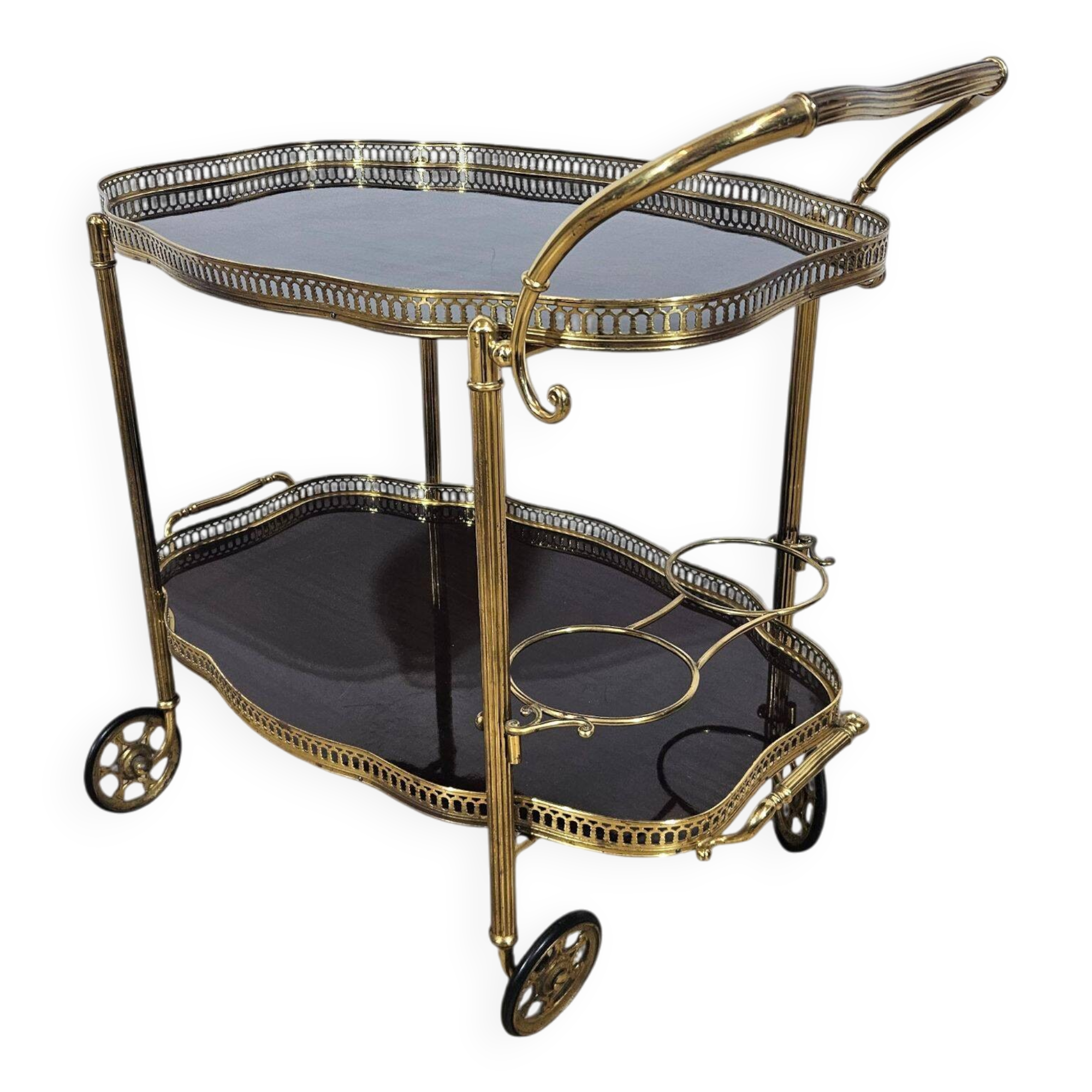 Luxurious bar cart,Maison Jansen, Hollywood Regency, France, 1950s/70s