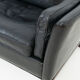 Vintage Danish Black Leather 2-Seater Sofa from Grant Mobelfabrik