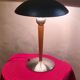 matt black liner desk lamp in wood and metal 49x32 electric ok