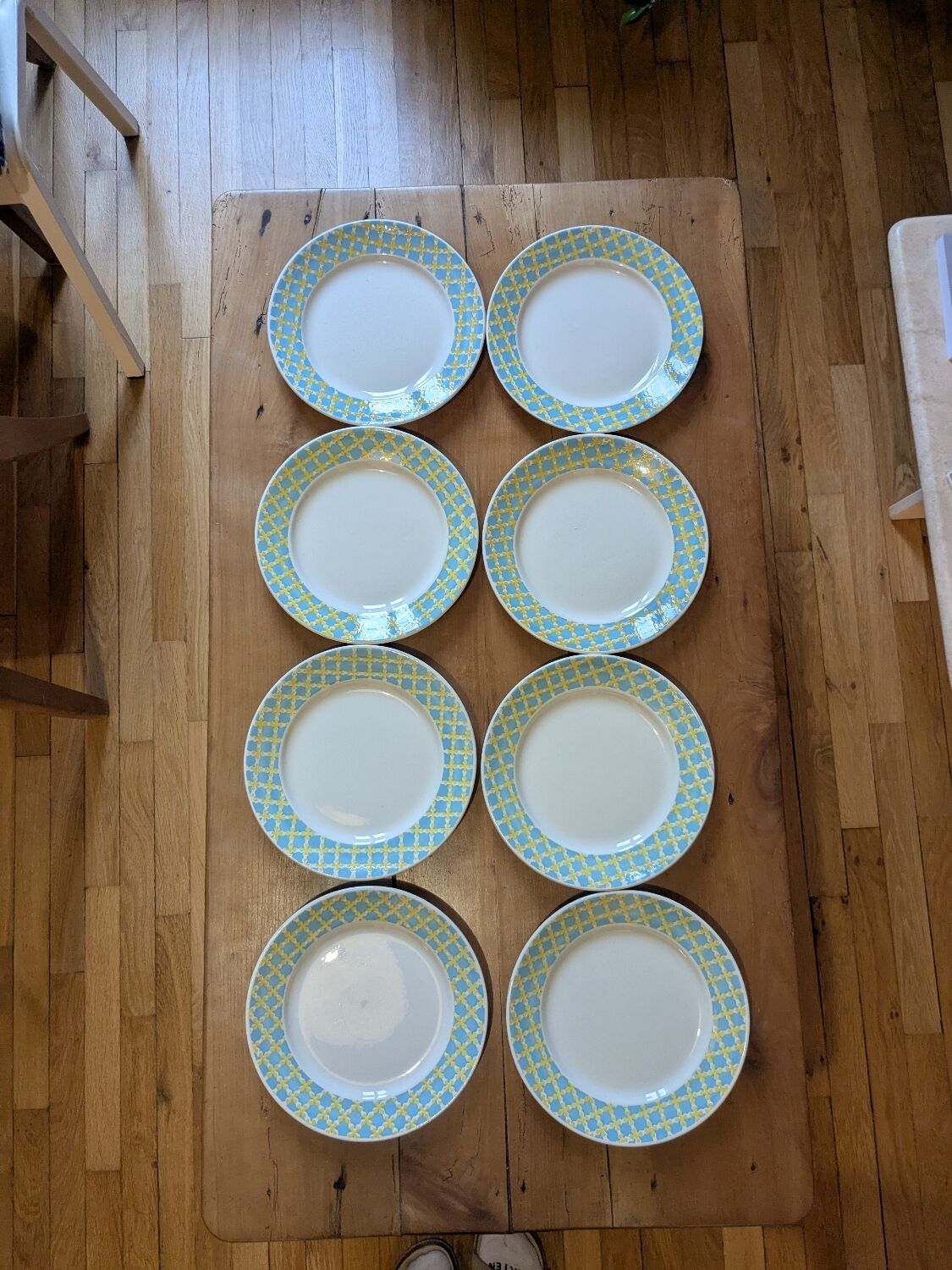 8 Digoin Sarreguemines dinner plates