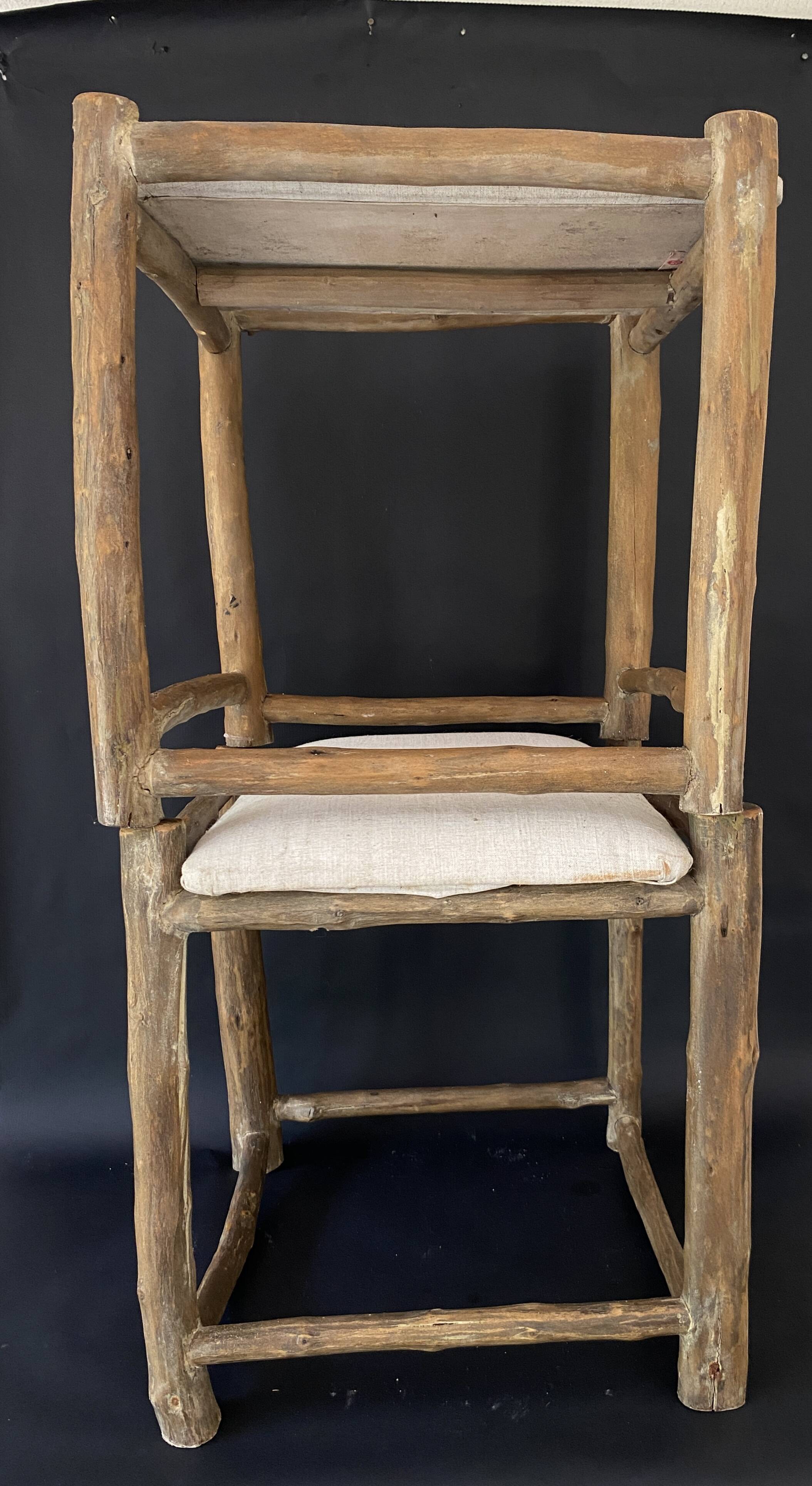 Pair of olive wood stools